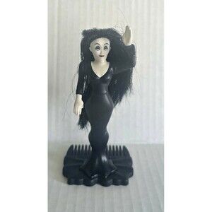 Addams Family Morticia Burger King Happy Meal Toy 2019 Figure w/ Comb Base Stand